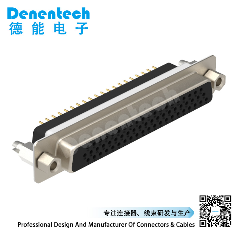 Denentech Hot selling HDE 62P female straight DIP 62 pin d-sub connector individual d-sub connectors